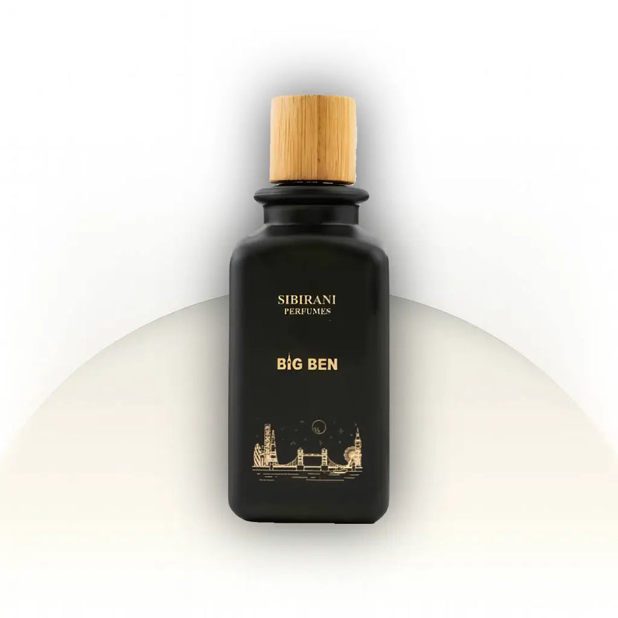 Big Ben Sibrani EDP 200ML – בושם יוניסקס בעומק חושני עם תאנה, תה שחור, איריס וסנדלווד בהשראת Gris Charnel BDK.