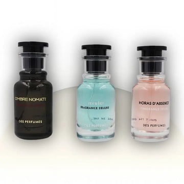 סט Fragrance Deluxe ×3 30 מ״ל | שלושה בשמים יוקרתיים בהשראת Louis Vuitton | Ombre Nomade, Météore, Heures d’Absence