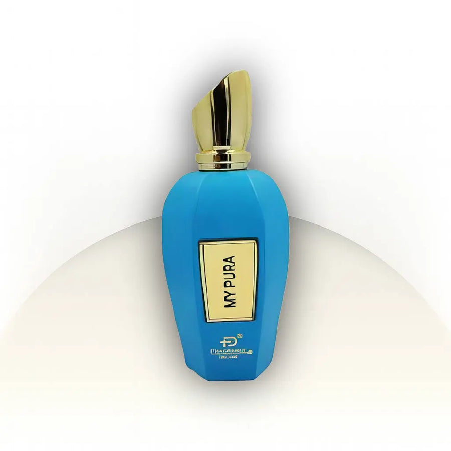My Pura Fragrance Deluxe EDP 100ML – בושם יוניסקס יוקרתי ורענן בהשראת Erba Pura Xerjoff עם תווים הדריים, פירותיים ועומק ונילי-ענברי.