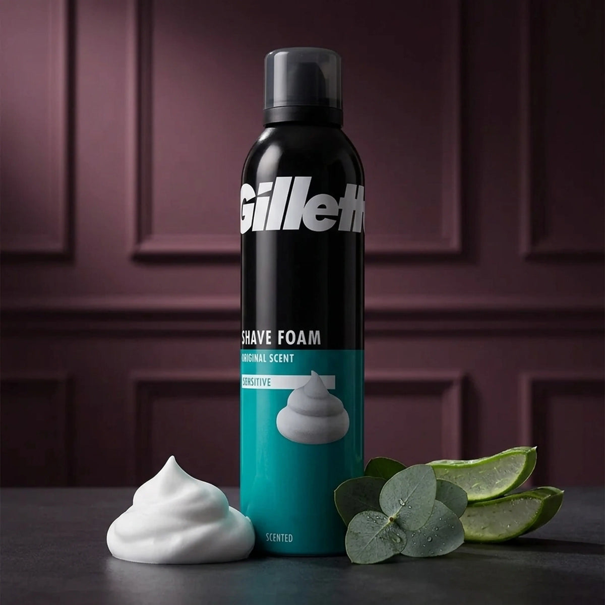 קצף גילוח לעור רגיש Sensitive Skin מבית Gillette – תמונה 3