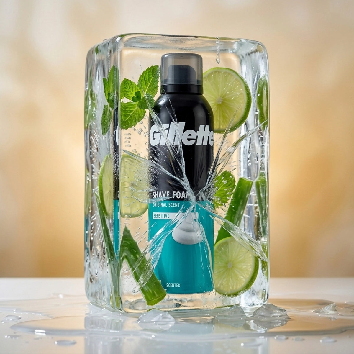 קצף גילוח לעור רגיש Sensitive Skin מבית Gillette – תמונה 4