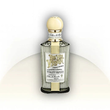 בושם Vra Vra Vroom Penhaligon's יוניסקס 100 מ״ל EDP | דיקנט 10 מ״ל | ניחוח פירותי־פרחוני עם משמש, מגנוליה, ורד ועור